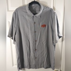 Tommy Bahama Silk OSU Cowboys Floral Embossed shirt Size L